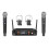 Wireless Microphone+Headsets Handheld 4 Channel UHF Fixed Frequency Dynamic Microphone System for Karaoke Band Church UK 1