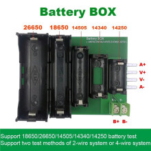 2X Battery Tester Case 4 & 2-Wire Terminal 18650 26650 14505 14340 1425 Battery Case Holder Test Storage Box for DL24P