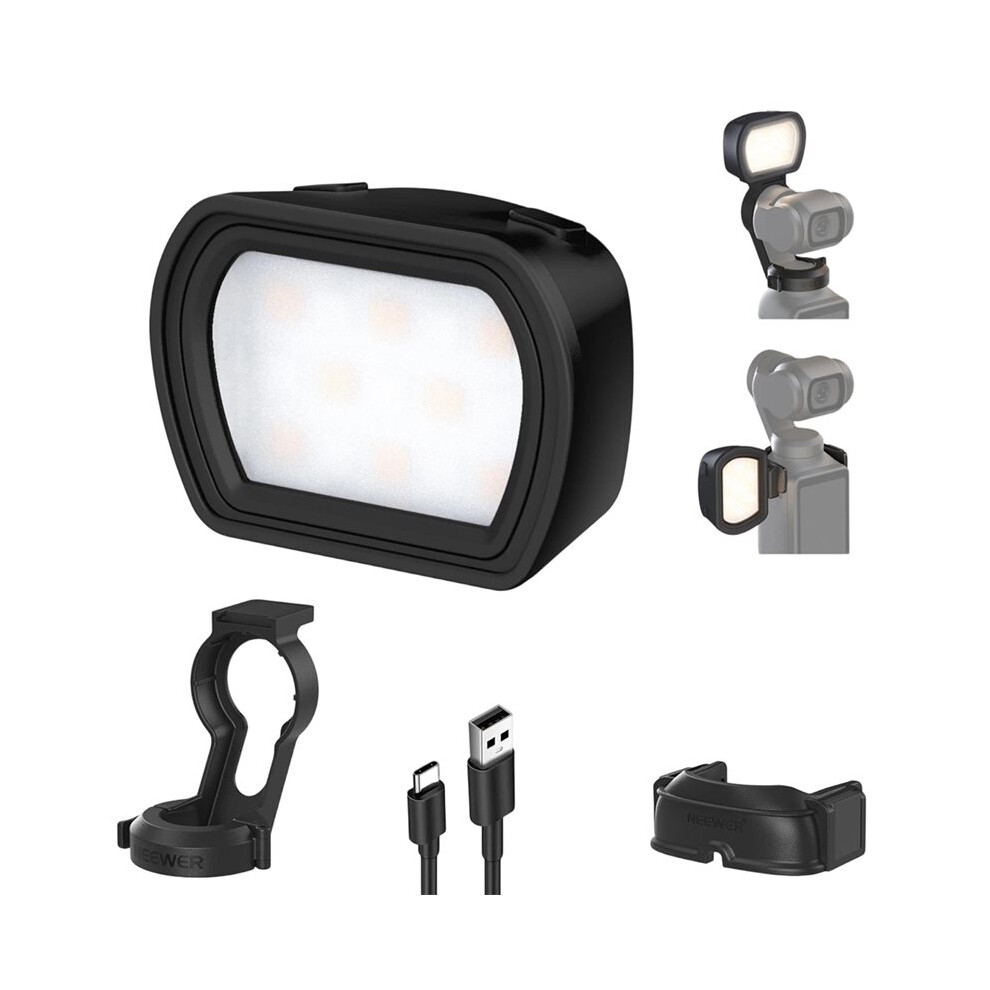 Magnetic Auxiliary For Osmo Pocket 3 Rechargeable Plastic Led Fill For Vlog Video Recording Light 4711055615038