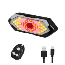 With Remote Waterproof Cycling Signal Light Rechargeable Bicycle Taillight 5 Modes Turn Light Night Riding Warning Light