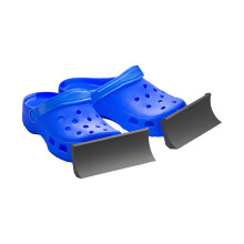 Plastic Shoe Clip Decoration Miniature Snow Plow Shoe-Gray pair