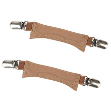 Shoe Heel Retention Laces Heavy Duty Leather Elastic Band-brown