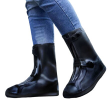 Unisex Waterproof Slip Resistant Rain Shoe Covers-Black S