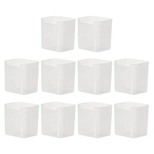 10Pcs Clear Refrigerator Storage Box Space-Saving Kitchen Organization Food Sorting Boxes for Fridge Door 1