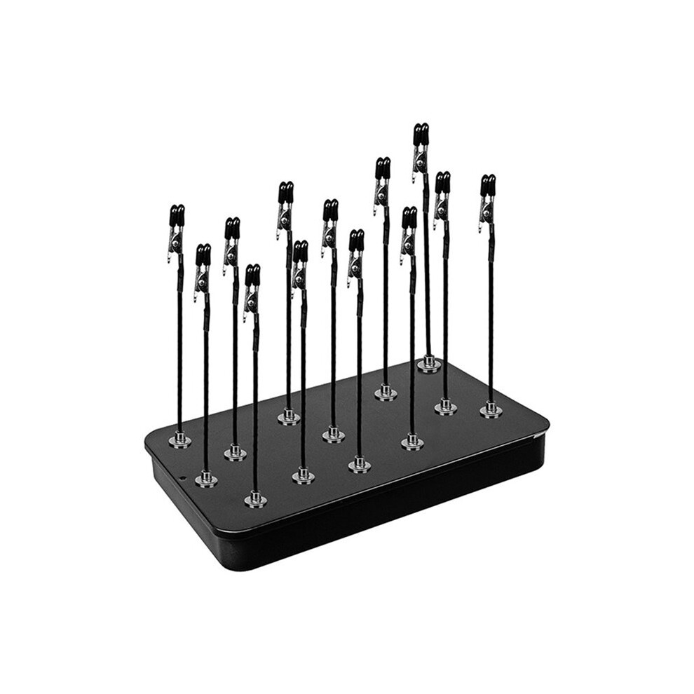 Model Stand Base With 12Pcs Metal Flexible Clips Model Painting Alligator Clip Stick For Model Airbrush Paint Black 4714078904806