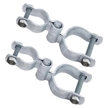 Conjunto de 2 Dobradiças para Portão de Cerca de Tela de Arame em Aço Galvanizado, 1-3/8" X 2-3/8", com Parafusos e Porcas Incluídos.