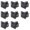 8X AC 125V 15A Panel Mount US Outlet Power Socket Black 1