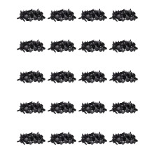 5mm X 5mm Hole Dia Black Plastic Rivets Fastener Push Clips 960 Pcs