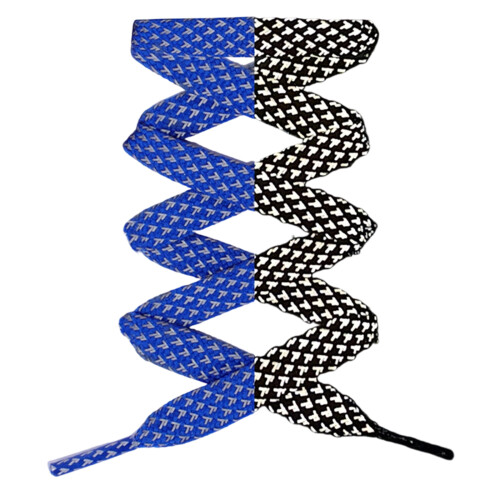 Low Light Visible Flat Shoelaces Reflective-royal blue 120cm