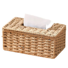 Handmade Imitation Rattan Woven Tissue Box for Home, Living Room, Car, Napkins, Coffee Table.