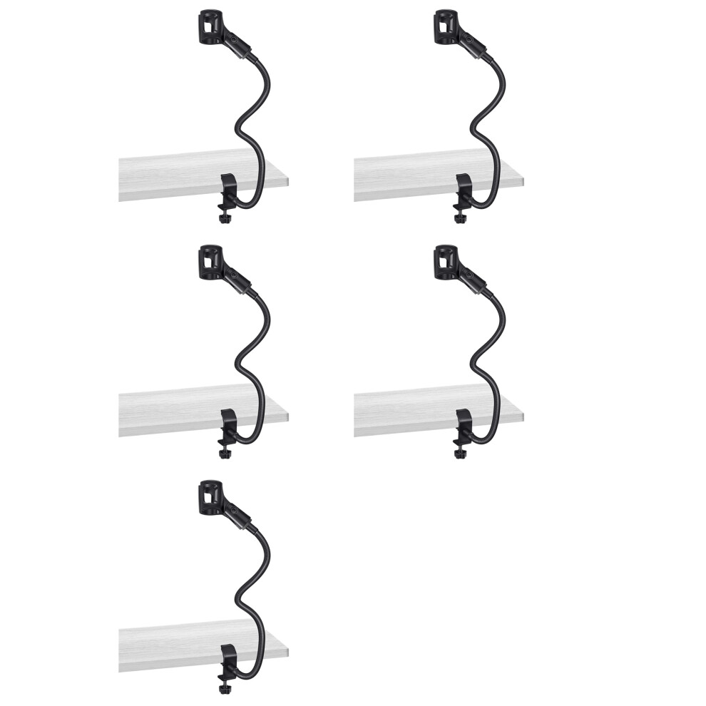 5X Microphone Stand Flexible Gooseneck Desk Clamp Holder Microphone Arm Recording Equipment For Meeting Lecture Podcast 4711602600708