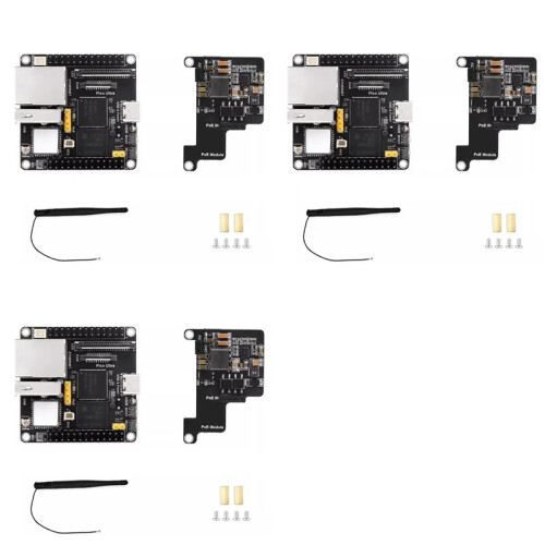 3X för Luckfox  Ultra WiFi Development Board+POE-Modul RV1106 RISC-V Linux WiFi6+BT5.2 8G EMMC Stöder PoE Ethernet
