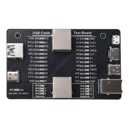 Multifunctional USB Cable Tester USB3.0/3.1/3.2 Type-C 24Pin Cable Detector Support Micro-B RJ45 Cable Test Tool
