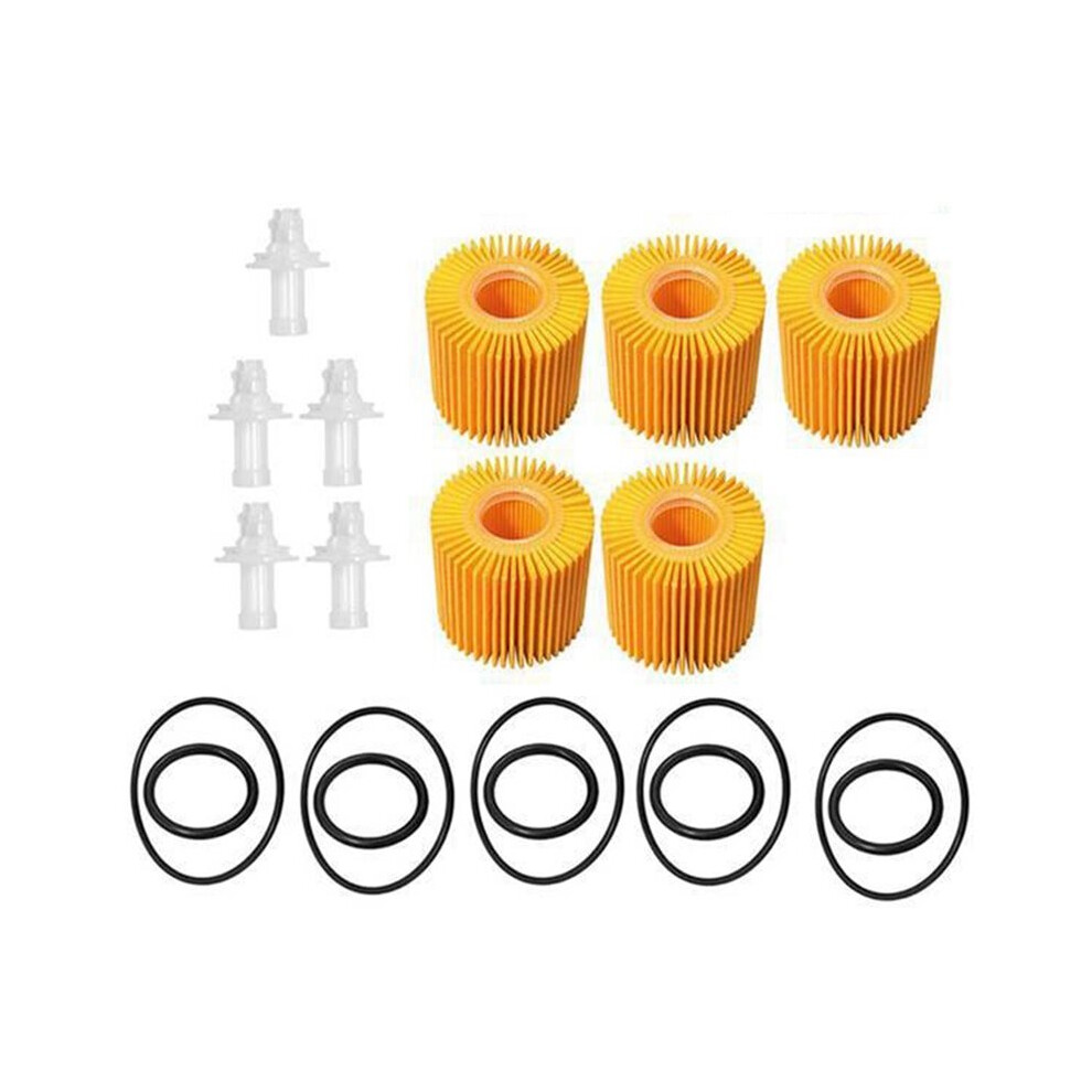 5Pcs Oil Filter Kits For Avalon Camry Highlander Rav4 Sienna Tacoma Venza 04152-Yzza1 04152-31090 6032536558780