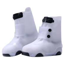 Waterproof Rain Boot Covers Slip Resistant PVC-White XXL
