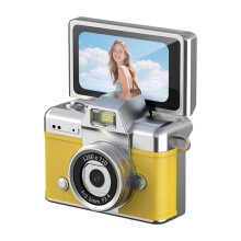 Keychain Thumb Camera 1080P HD Video Recorder with 180 Flip LCD Screen Portable Camcorder for Students Yellow