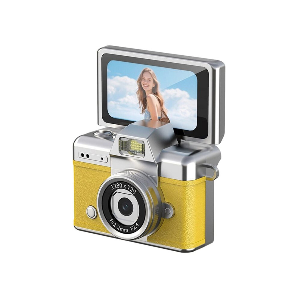Keychain Thumb Camera 1080P Hd Video Recorder With 180 Flip Lcd Screen Portable Camcorder For Students Yellow 4711824138423