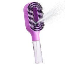 Brosse à Cheveux avec Brumisateur Intégré - Brosse Démêlante 2 en 1 avec Brumisateur Intégré, Utilisable sur Cheveux Secs et Mouillés, Couleur