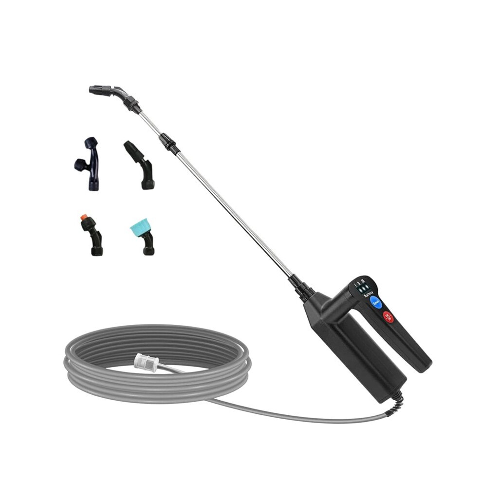 Electric Sprayers Wand, 3 Adjustable Pressures Garden Sprayers Wand With 31" Telescopic Wand, 16.4Ft Hose, 4 Nozzles 4714239749758