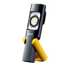 LED-Arbeitsleuchte, Wiederaufladbare Arbeitsleuchte mit Magnetfuß, Tragbare Taschenlampe mit Clip, Haken und Um 180 Drehbarem Ständer
