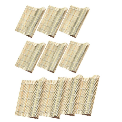 10-Pack Bambu SusHIMatta - Sushirullmatta för Att Göra, Forma