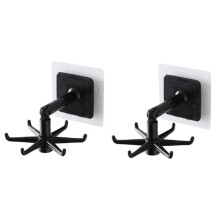 Gancho Giratorio de 360 Grados para Almacenamiento de Cocina, Organizador de BañO, Soporte Rack de Almacenamiento, Ganchos para Colgar en la Pared,