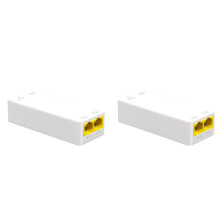 2X Répéteur POE 2  10/100 Mbps Extension PoE 1 à 2 avec IEEE802.3Af/At Plug& 48 V pour Commutateur PoE NVR Caméra IP AP