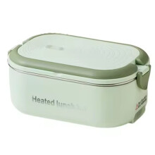 Boîte à Lunch Électrique Portable 220 V, Prise Européenne, 1 L, Acier Inoxydable, Chauffe-Plats Vert pour le Bureau