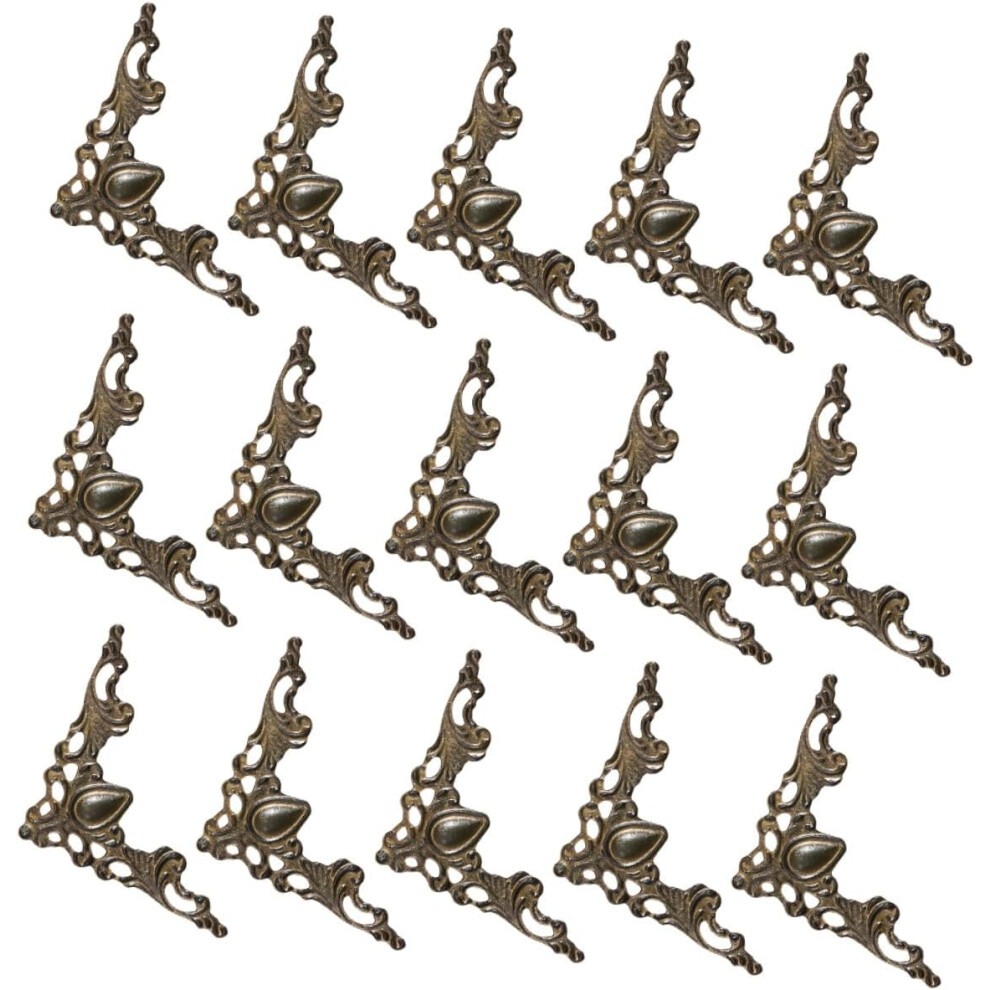 48Pcs Metal Book Corner Protectors For Wooden Boxes And Albums, Iron Material Hkhbjs