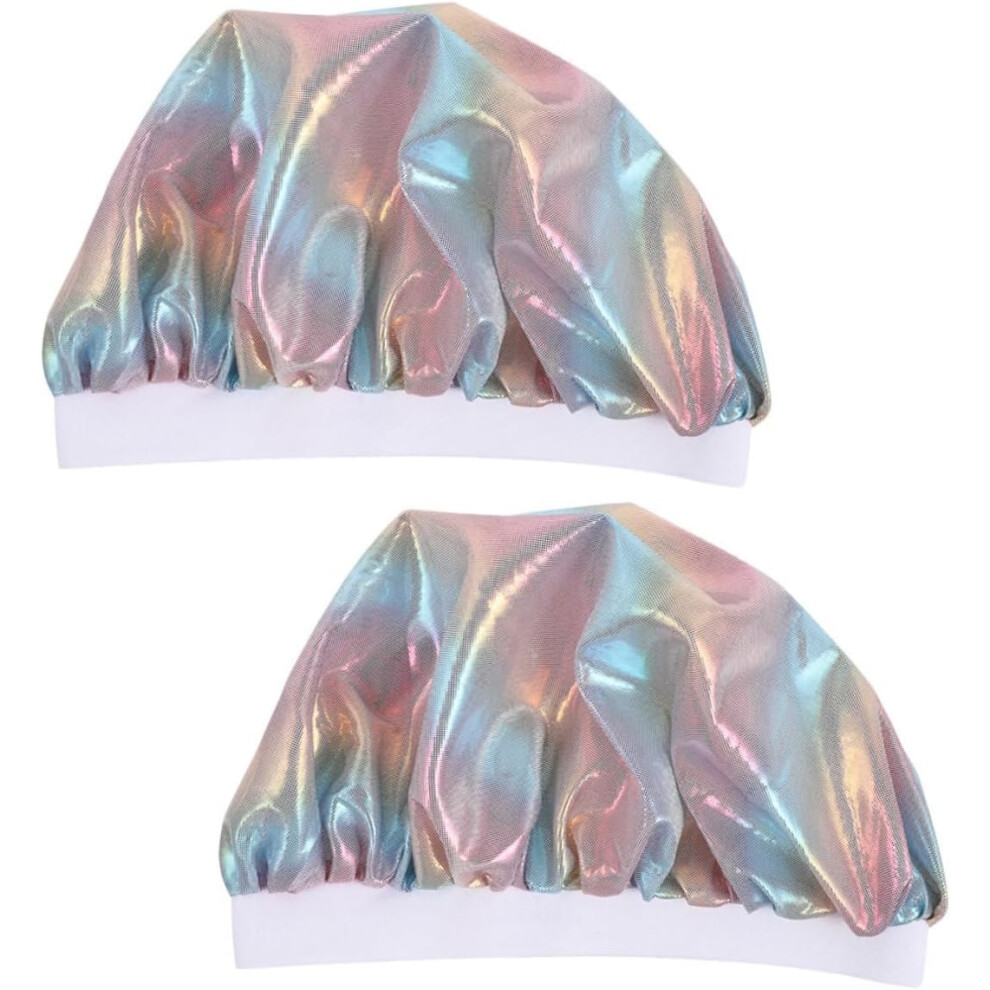 2Pcs Boys And Girls Shower Caps Soft And Breathable Bonnets For Hair Protection Elastic Sleeping Hats Hkhbjs