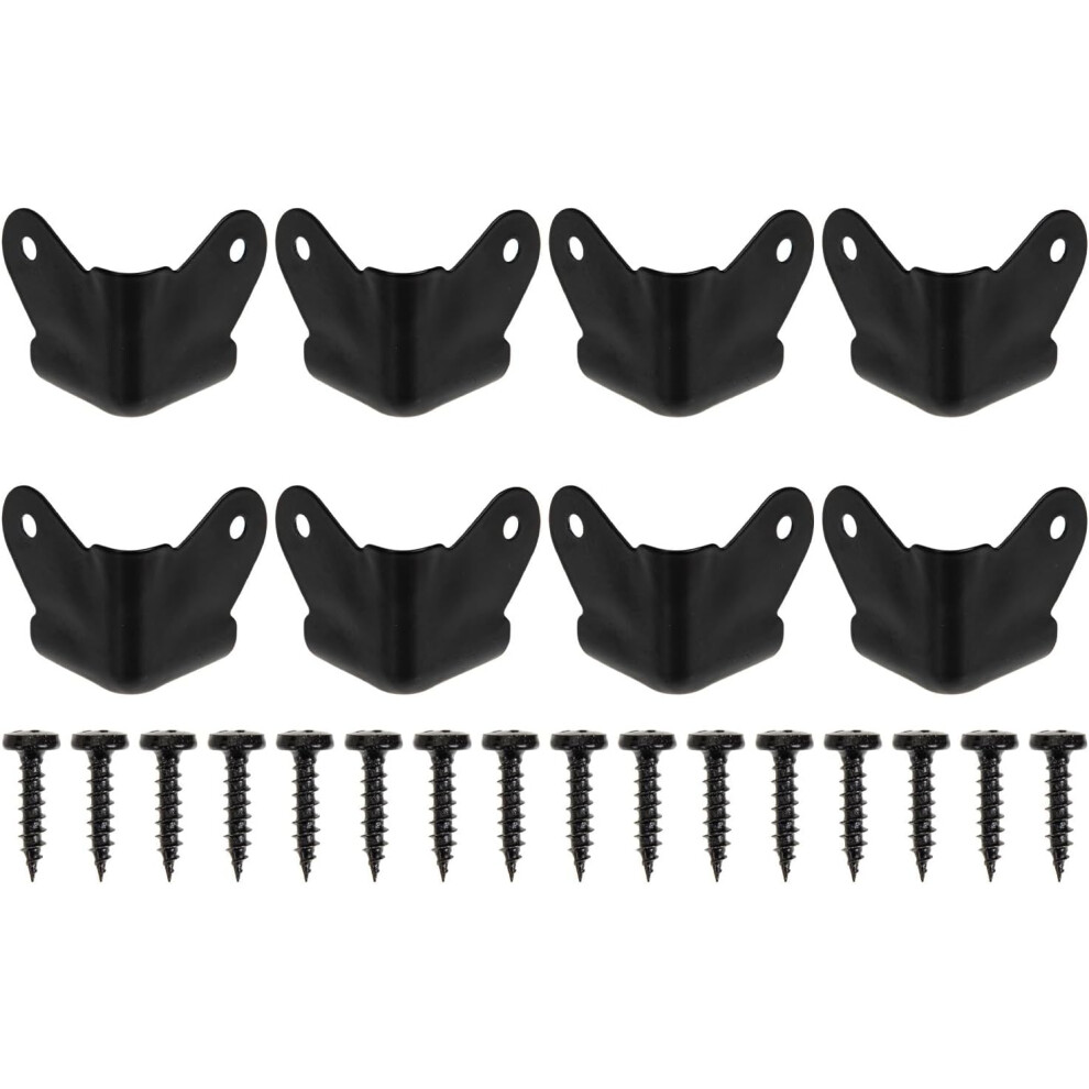 Iron Anti-Collision Protective Corners For Furniture And Door Panels Sturdy Speaker Corner Covers Suitable Black Hkhbjs