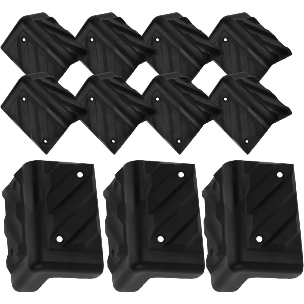 16Pcs Speaker Corner Protectors Plastic Furniture Corner Guards Antique Style Black Hkhbjs
