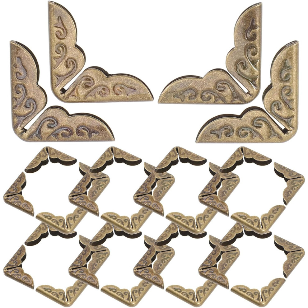 Hkhbjs 100Pcs Antique Iron Book Corner Protectors With Chic Details Hardness