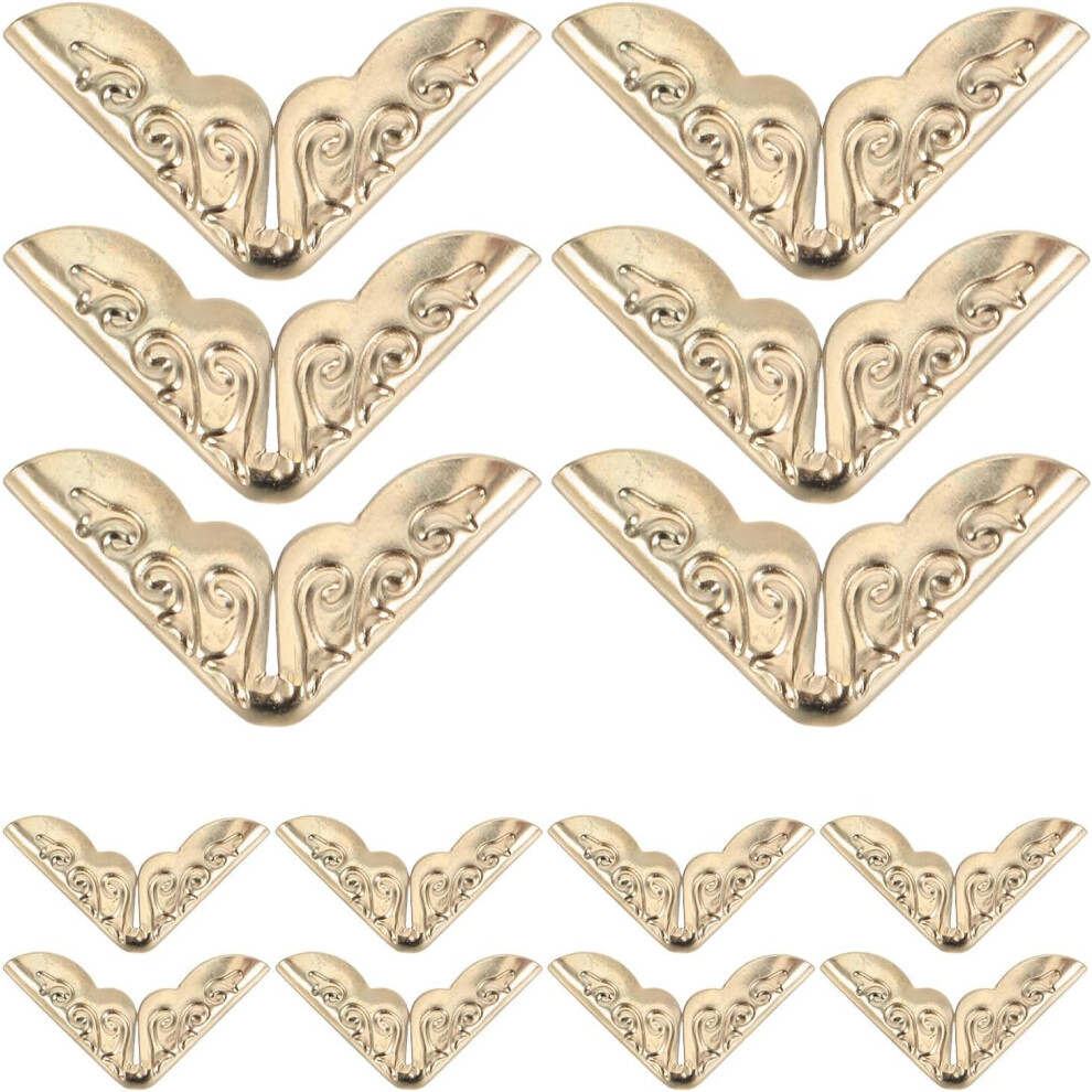 Book Corner Protectors With Sturdy Metal Material Vintage 200Pcs Iron Easy Installation Golden Hkhbjs