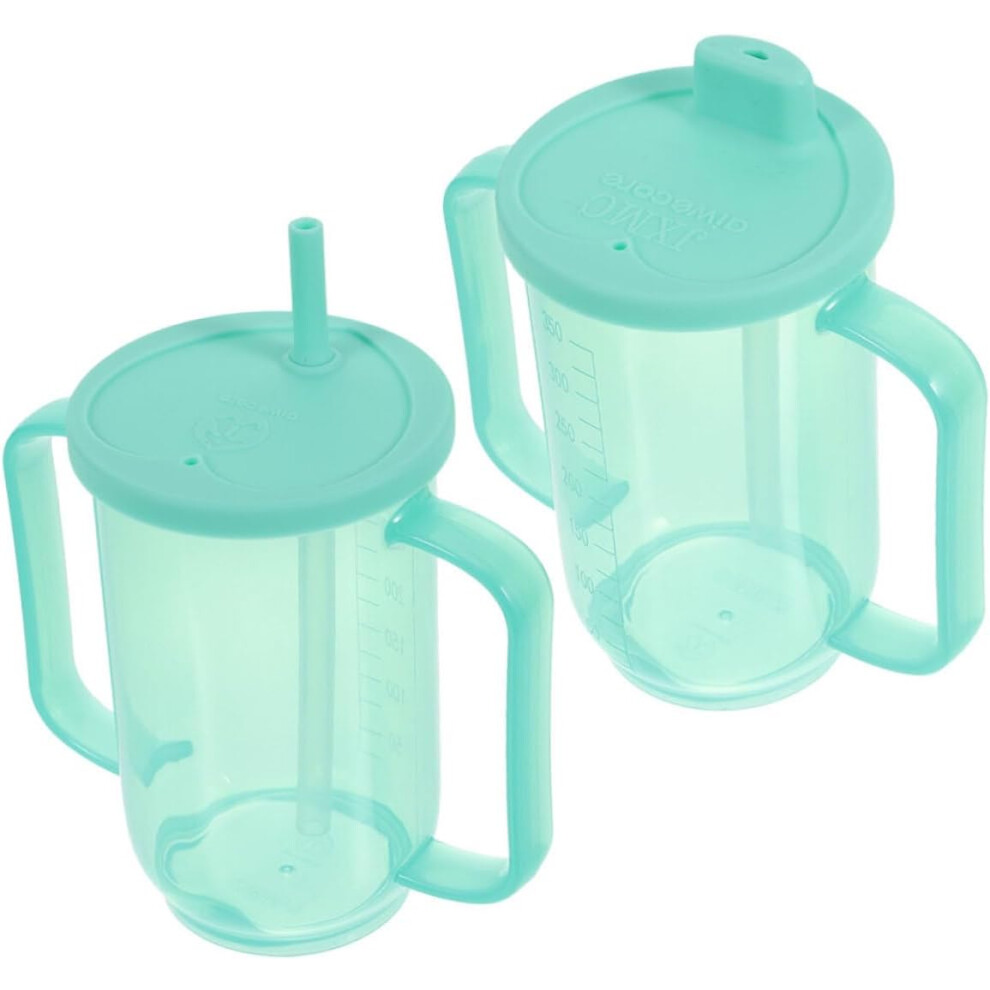 2Pcs Spill Proof Cups For Adults With Straw Drinking Cups For Disabled And Elderly Hkhbjs
