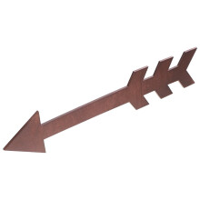 Houten pijl als wanddecoratie, decoratieve houten pijl.