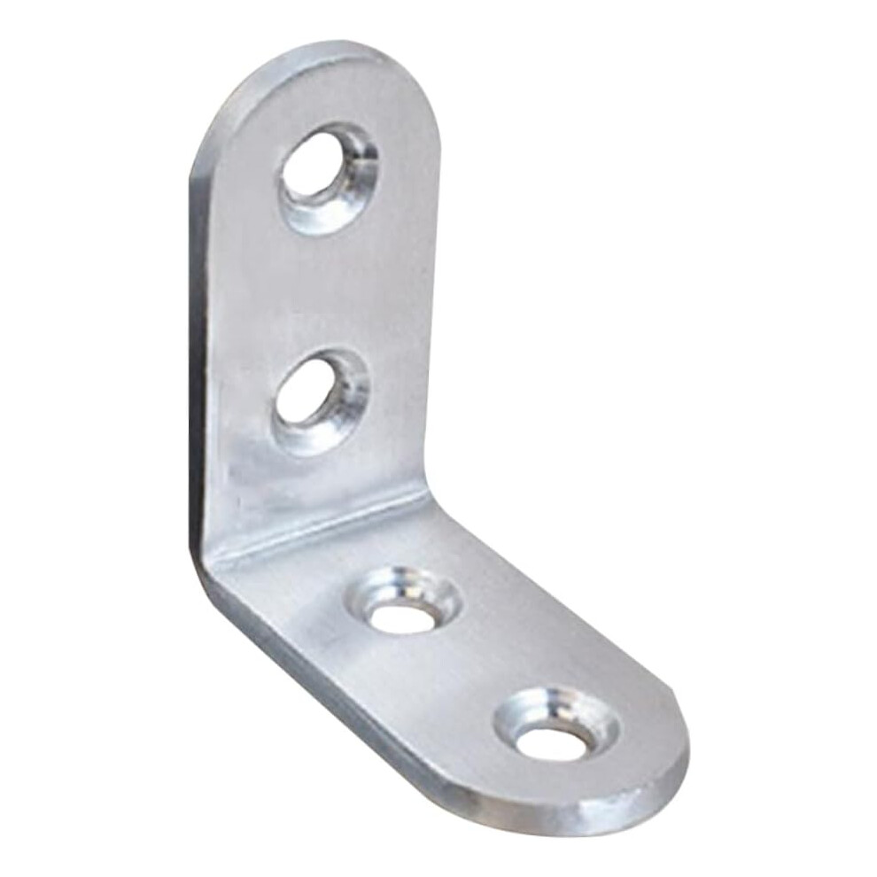 90Degree Clamp Bracket Round Connecting Corner Bracket Hardware Stainless Steel Furniture Brace Fixed Shelf Mounting Silver Hkhbjs