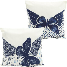 2pcs Butterfly Print Throw Pillow Covers with Zipper Closure for Sofa and Home Décor