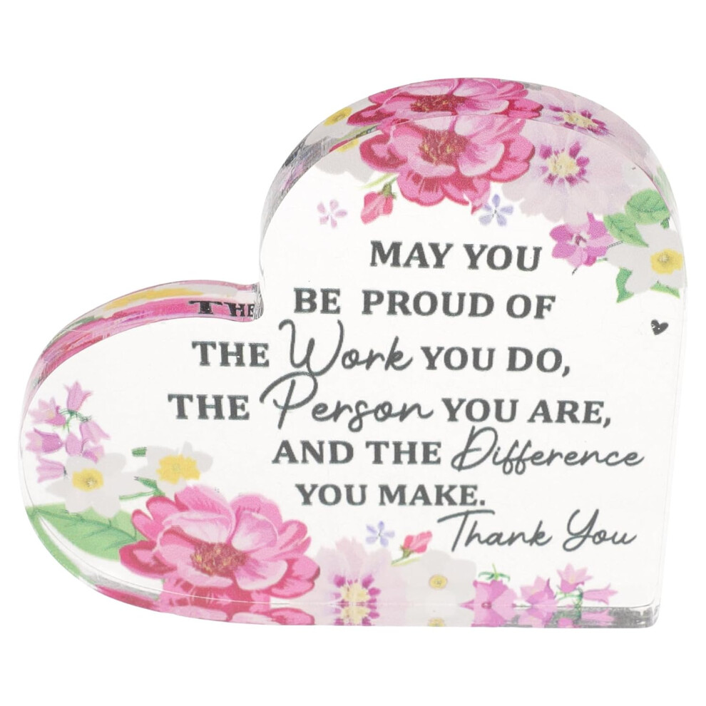 Hkhbjs Heart Shaped Acrylic Appreciation Decor For Women Men, Desktop Table Sign