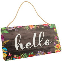 Hanging Welcome Tag Ornament Decorative Door Sign New Home Plaque Colorful Wood Density