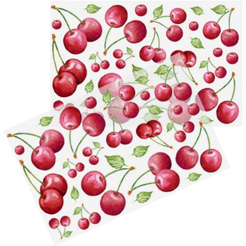 Casca e Stick Cherry Wall Sticker Set PVC DIY Wall Decal com padrão delicado