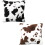 2pcs Cow Pattern Sofa Pillowslip Plush Throw Pillow Covers Reusable 1