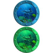Adesivi murali di animali marini che si illuminano al buio, in PVC, decorativi e facili da applicare, perfetti per la tua stanza a tema oceano.
