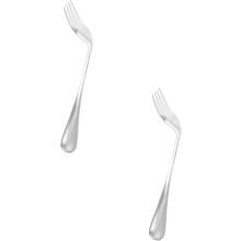 2pcs Lightweight Ergonomic Fork Forks for Boys and Girls Stainless Steel Angled Eating