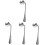4 piezas de cubiertos curvos autoalimentables de acero inoxidable, cuchara angular, cuchara curva 1