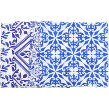 4 fundas protectoras cuadradas de felpa corta para cojines de sofá, color azul, decorativas.