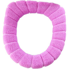 Housse de siège de toilette lavable à motif citrouille violette pour un confort optimal dans la salle de bain