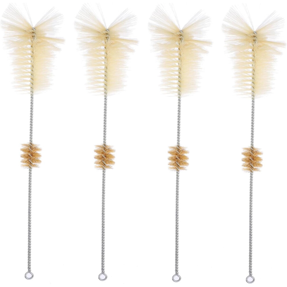 4Pcs Volumetric Flask Brush Erlenmeyer Brush For Glass Bottle Cleaning Beige Hkhbjs