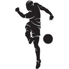 Creatieve voetbal muursticker voor je kamer, gemaakt van PVC-materiaal, gemakkelijk te verwijderen.