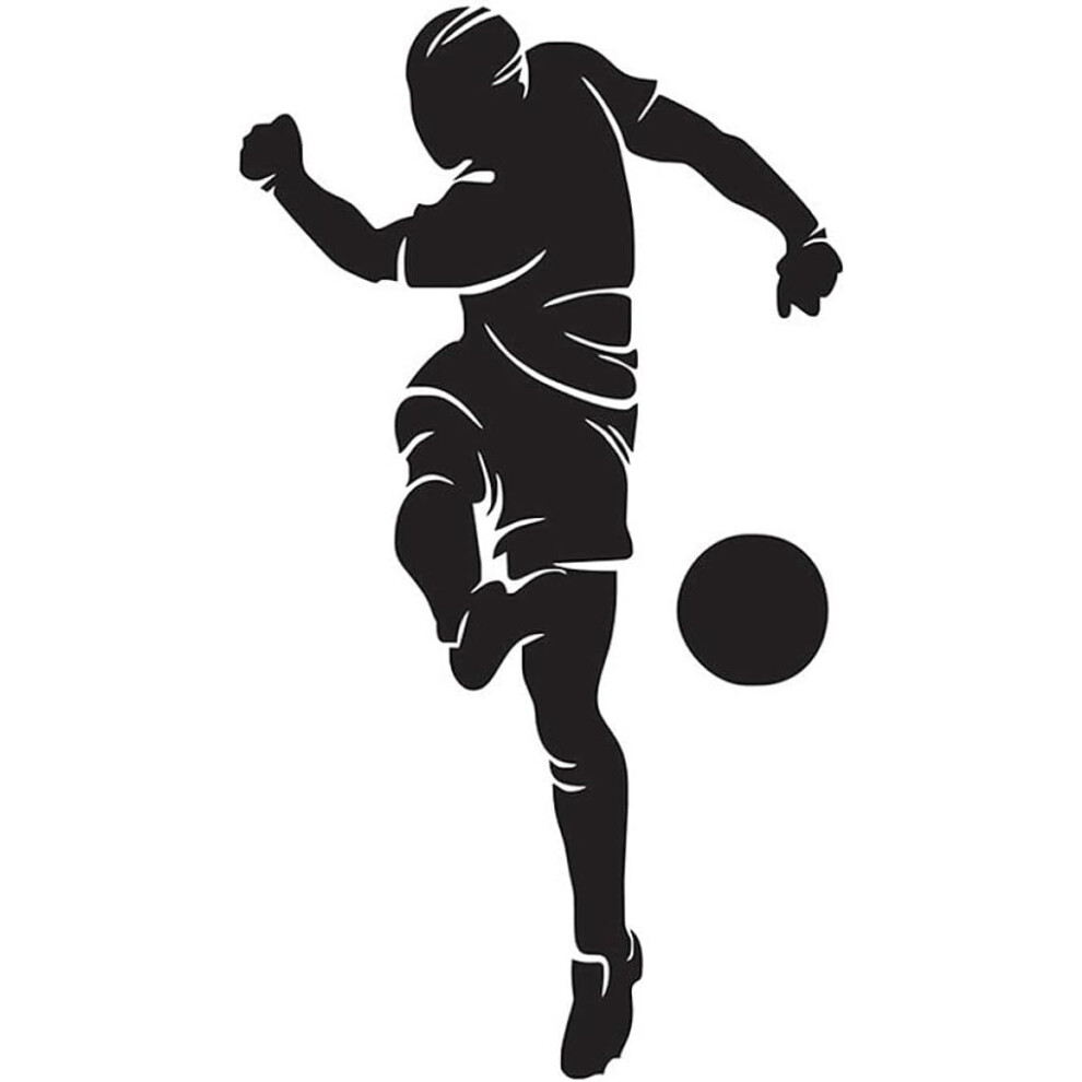 Creative Football Wall Sticker For Room Pvc Material Easy To Remove Black Hkhbjs